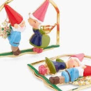 Les Nereides Garden Gnome Couple Post Earrings
